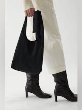 COS knotted strap small nylon tote bag